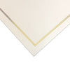 Corner of 8.5x11 white Enviro Certificate Easels with gold trim